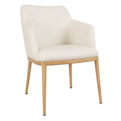 Perry Wood-Look Metal Barrel Chair